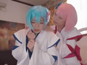 姐妹花 阿部乃美紅&麻里梨夏 拉子扮演動漫互相愛撫熱吻